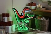 Festive Infinity Lighting Festive Lit Infinity T-rex with Santa Hat 60cm
